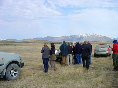 Richard Thompson facilitating an outdoor stakeholder meeting